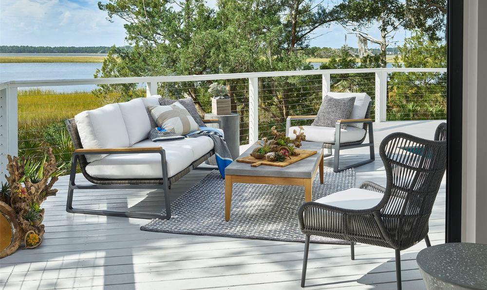 Universal San Clemente Sofa With Carbon Aluminum-jennifer furniture