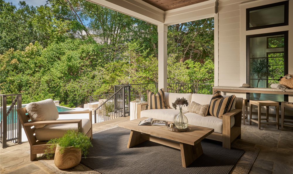 Universal Saratoga Sofa With Weathered Teak Finish-jennifer furniture