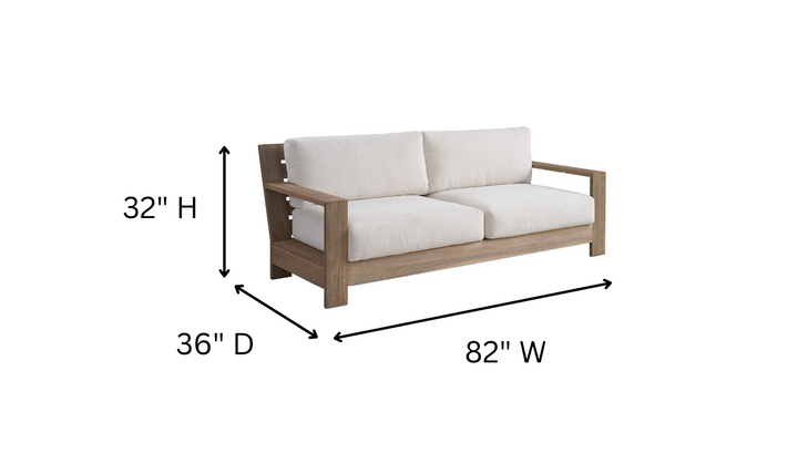 Universal Saratoga Sofa With Weathered Teak Finish-jennifer furniture