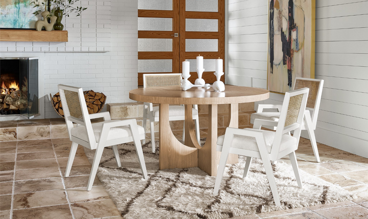 Universal Sonora Arm Chair With Woven Cane Back-jennifer furniture