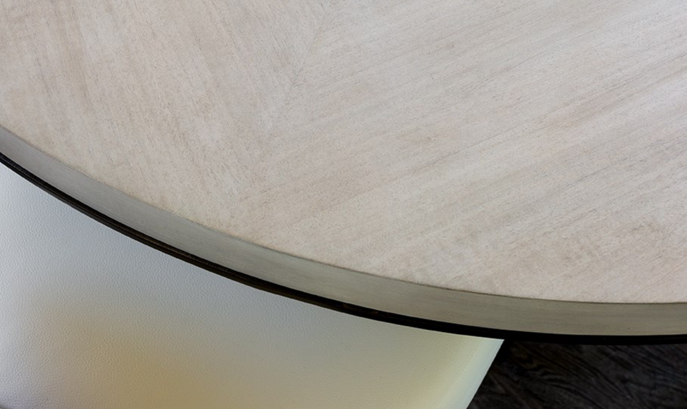 Universal Topanga Round Dining Table in Silver Fox-jennifer furniture