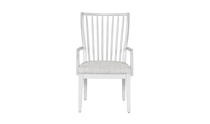 Universal Furniture Bowen Gray Wooden Arm Chair with Upholstered Seat Cushion