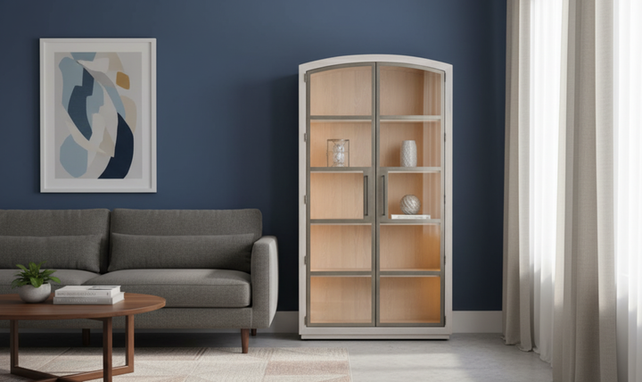 Universal Furniture Avaline Scribe Cabinet With White Oak-jennifer furniture