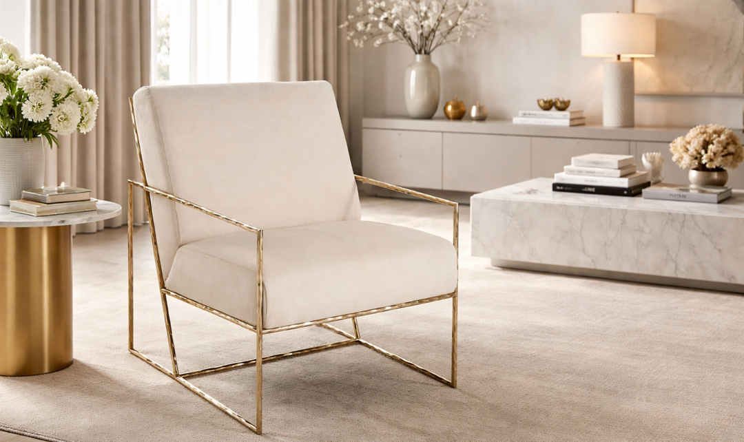 Universal Furniture Bastian Berber Snow Fabric Chair