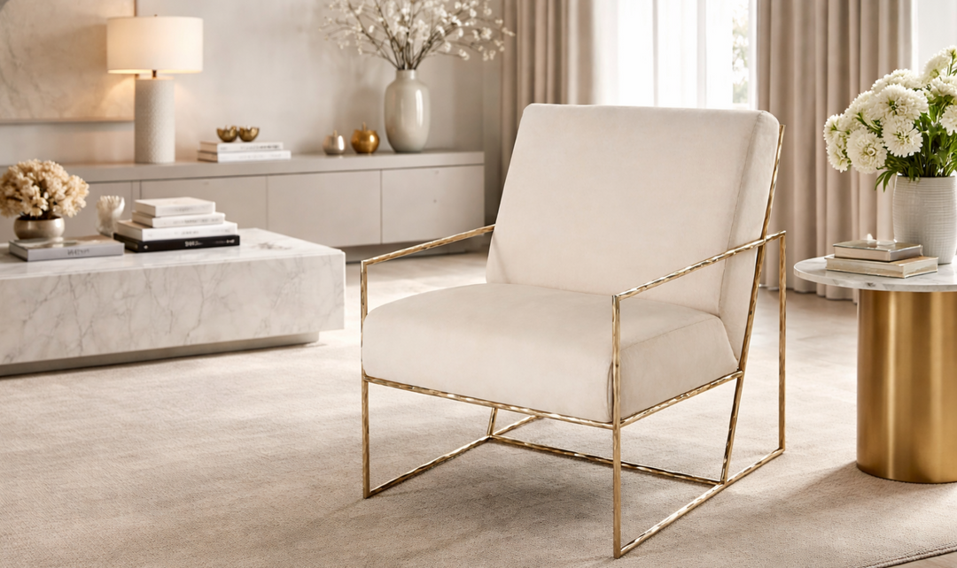 Universal Furniture Bastian Berber Snow Fabric Chair