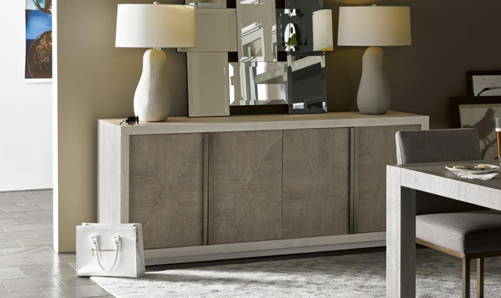 Universal Furniture Brinkley 4-door Wooden Brown Credenza with Two Adjustable Shelves