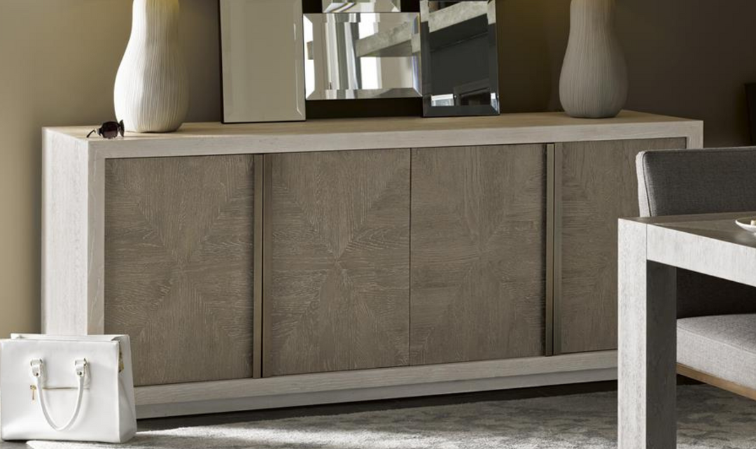 Universal Furniture Brinkley 4-door Wooden Brown Credenza with Two Adjustable Shelves