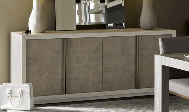 Universal Furniture Brinkley 4-door Wooden Brown Credenza with Two Adjustable Shelves