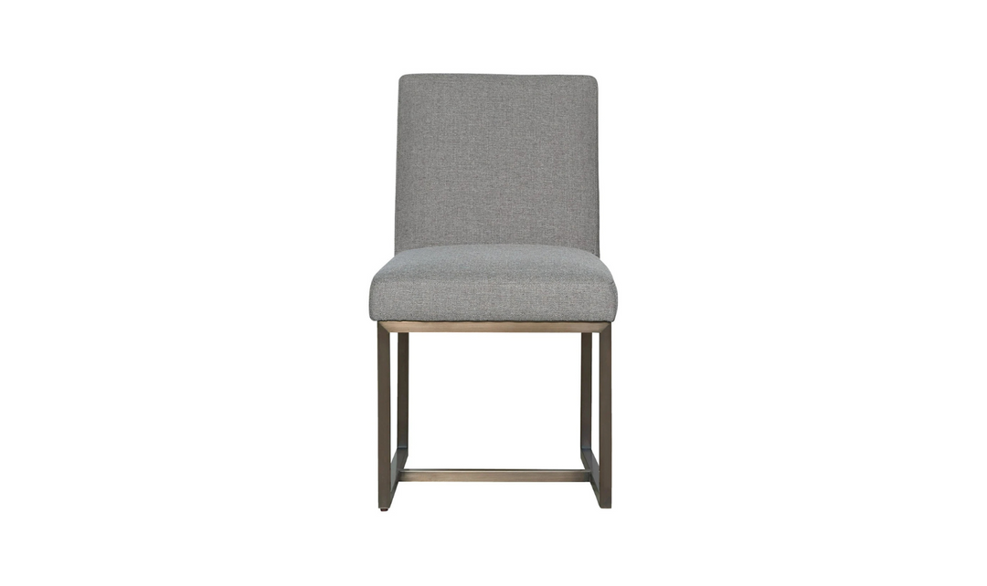 Universal Furniture Cooper Fabric Gray Side Chair with Welted Backrest