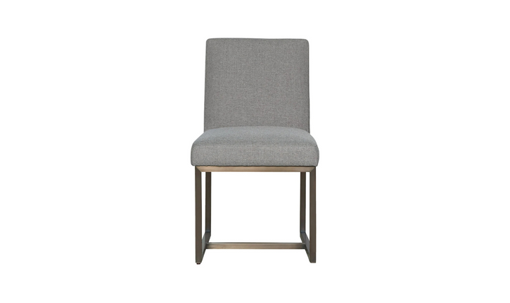 Universal Furniture Cooper Fabric Gray Side Chair with Welted Backrest