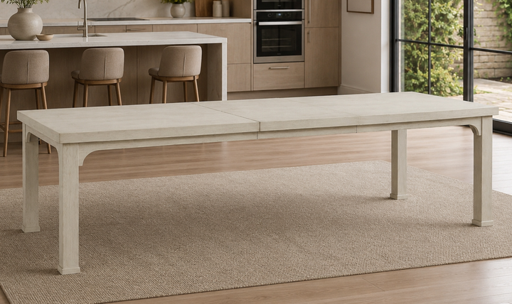 Universal Furniture Homecoming Expendable Dining Table in White