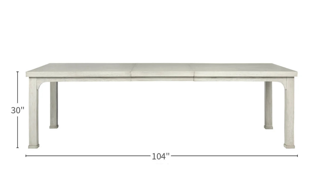 Universal Furniture Homecoming Expendable Dining Table in White