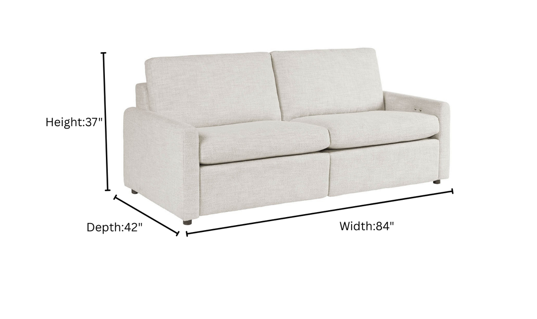 Universal Furniture Hyde 3-Seater Beige Fabric Recliner Sofa-Jennifer Furniture