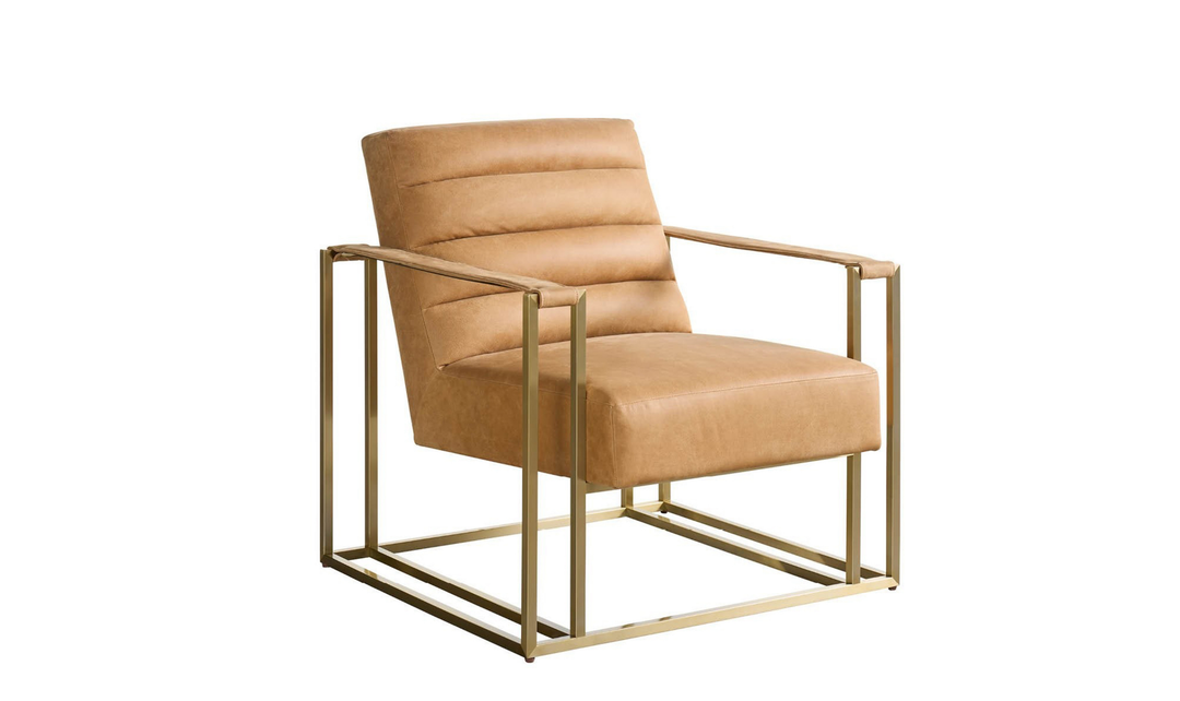 Universal Furniture Jensen Sandstone Leather Accent Chair-Jennifer Furniture