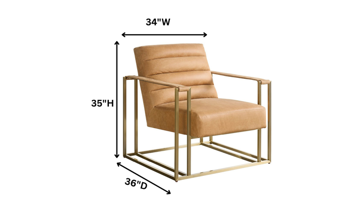 Universal Furniture Jensen Sandstone Leather Accent Chair-Jennifer Furniture