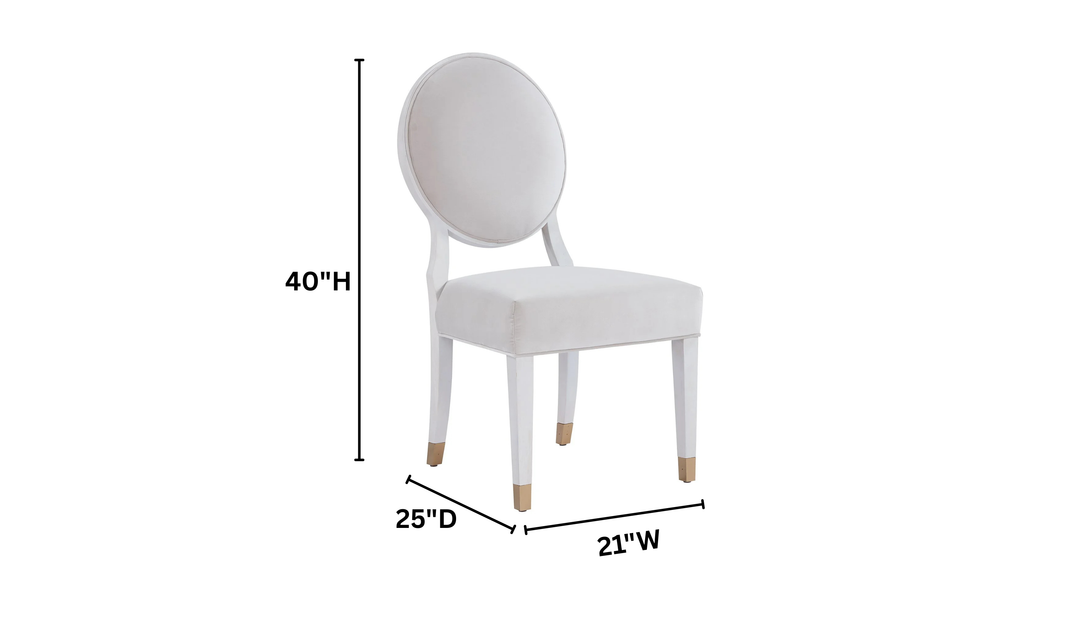 Universal Furniture Love Joy Bliss Oval Side Chair in White-Jennifer Furniture