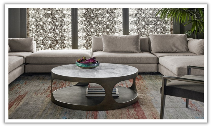 Universal Furniture Nina Magon Magritte Round Cocktail Table-jennfer furniture