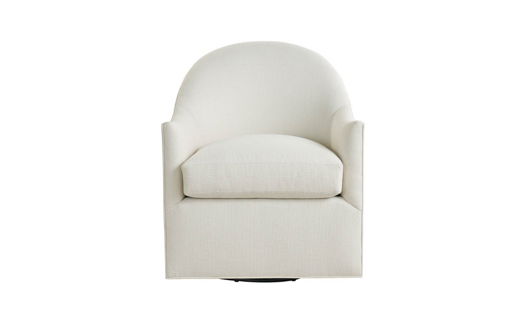 Universal Furniture Roscoe Swivel Chair in White- Jennifer Furniture