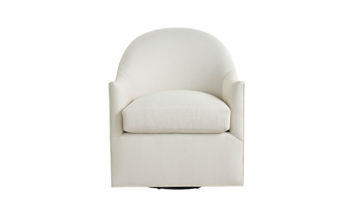 Universal Furniture Roscoe Swivel Chair in White- Jennifer Furniture