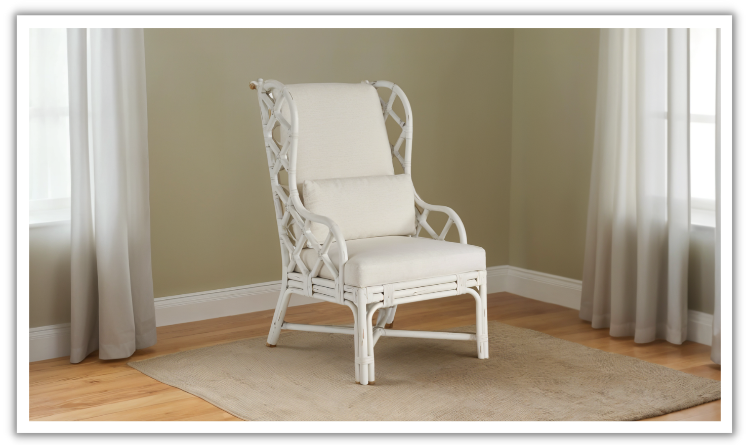 Universal Furniture Santa Rosa Arm Chair in White-jennifer furniture