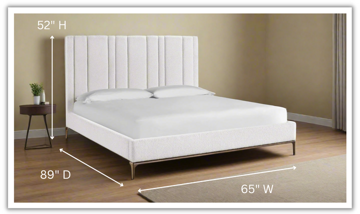 Universal Furniture Summerland Upholstered Bed in White-jennifer furniture