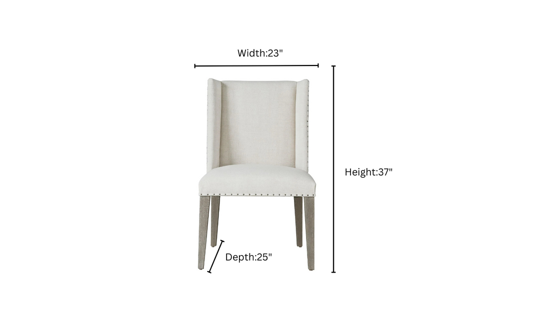 Universal Furniture Tyndall Fabric Dining Chair in Cream