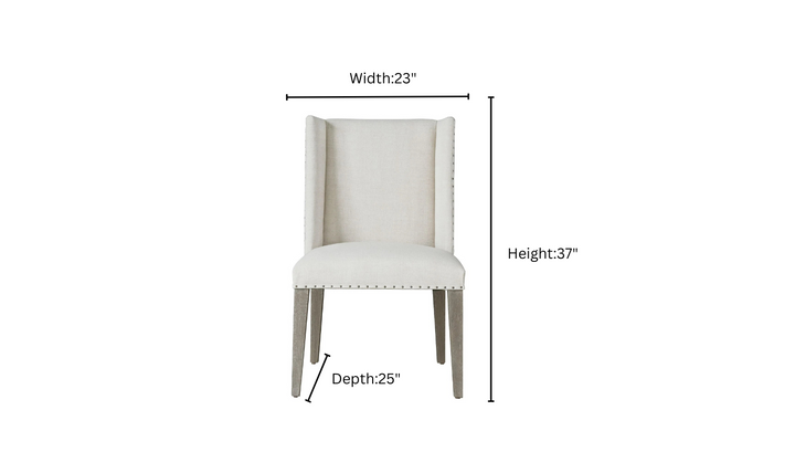 Universal Furniture Tyndall Fabric Dining Chair in Cream