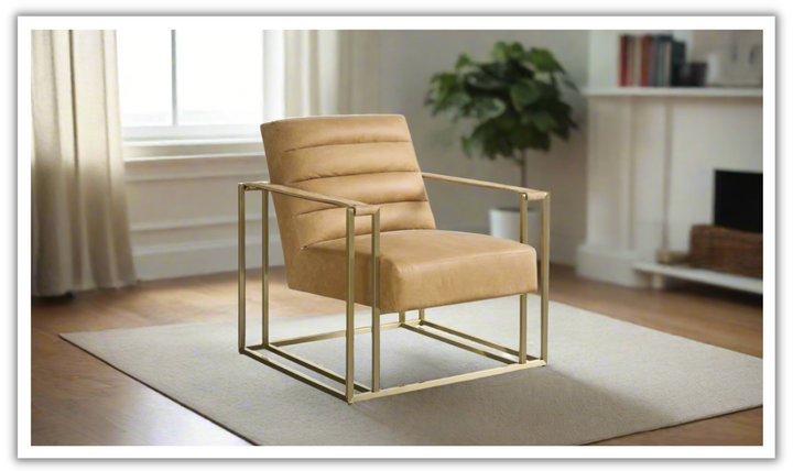 Universal Jensen Sandstone Leather Accent Chair-jennifer furniture