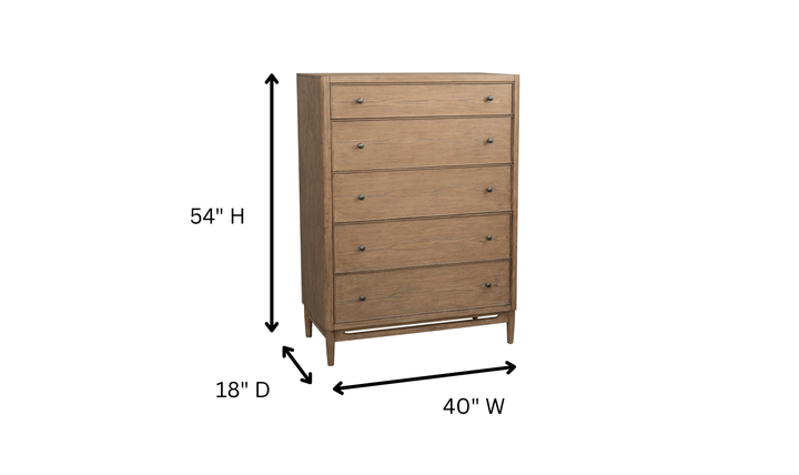 Flexsteel Verona Brown Wooden 5-Drawer Chest