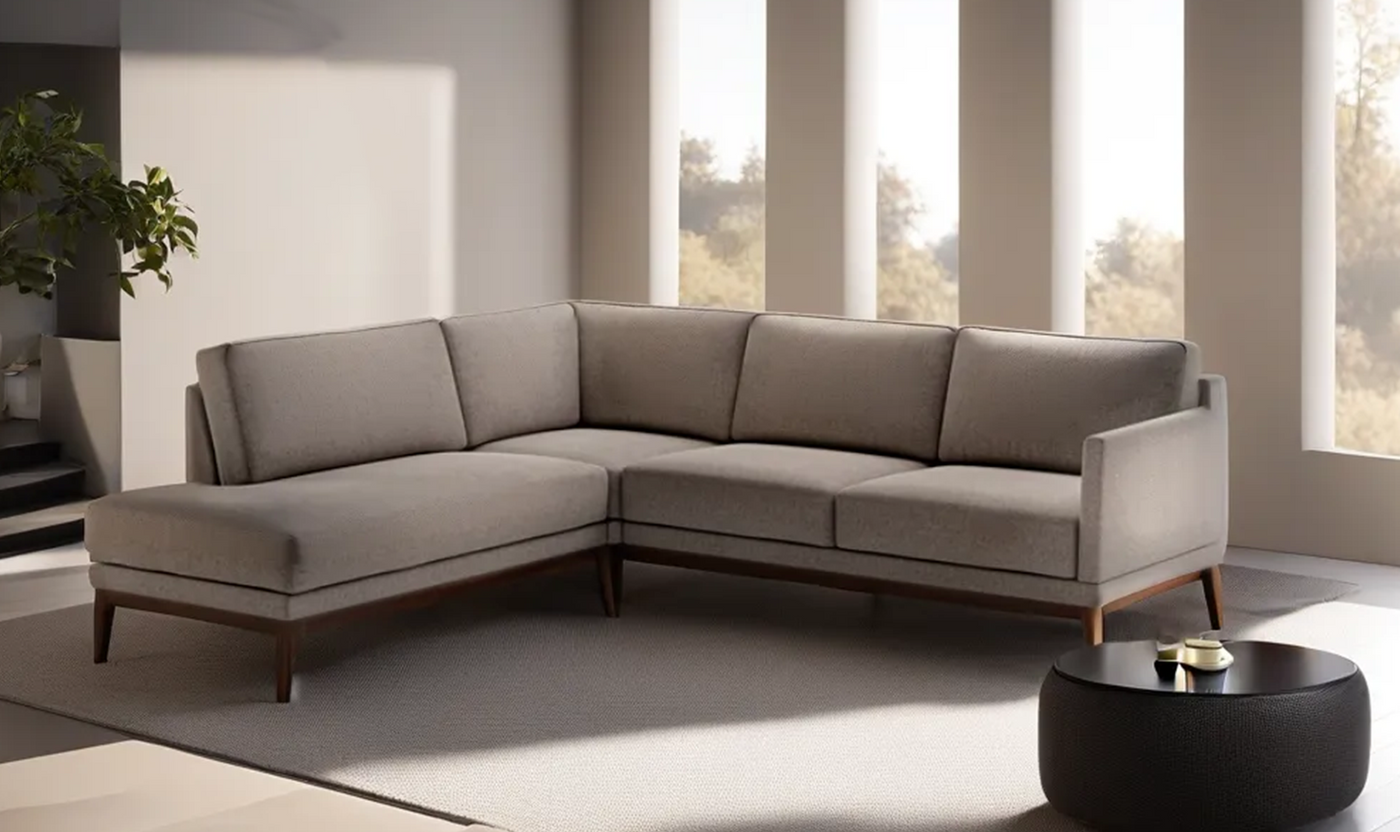 Luonto Viola L-Shaped Fabric Sectional Sofa