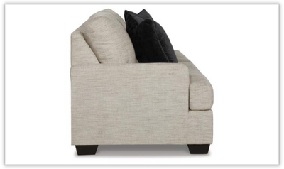 Vayda 2 Seater Loveseat With Fur accent pillows
