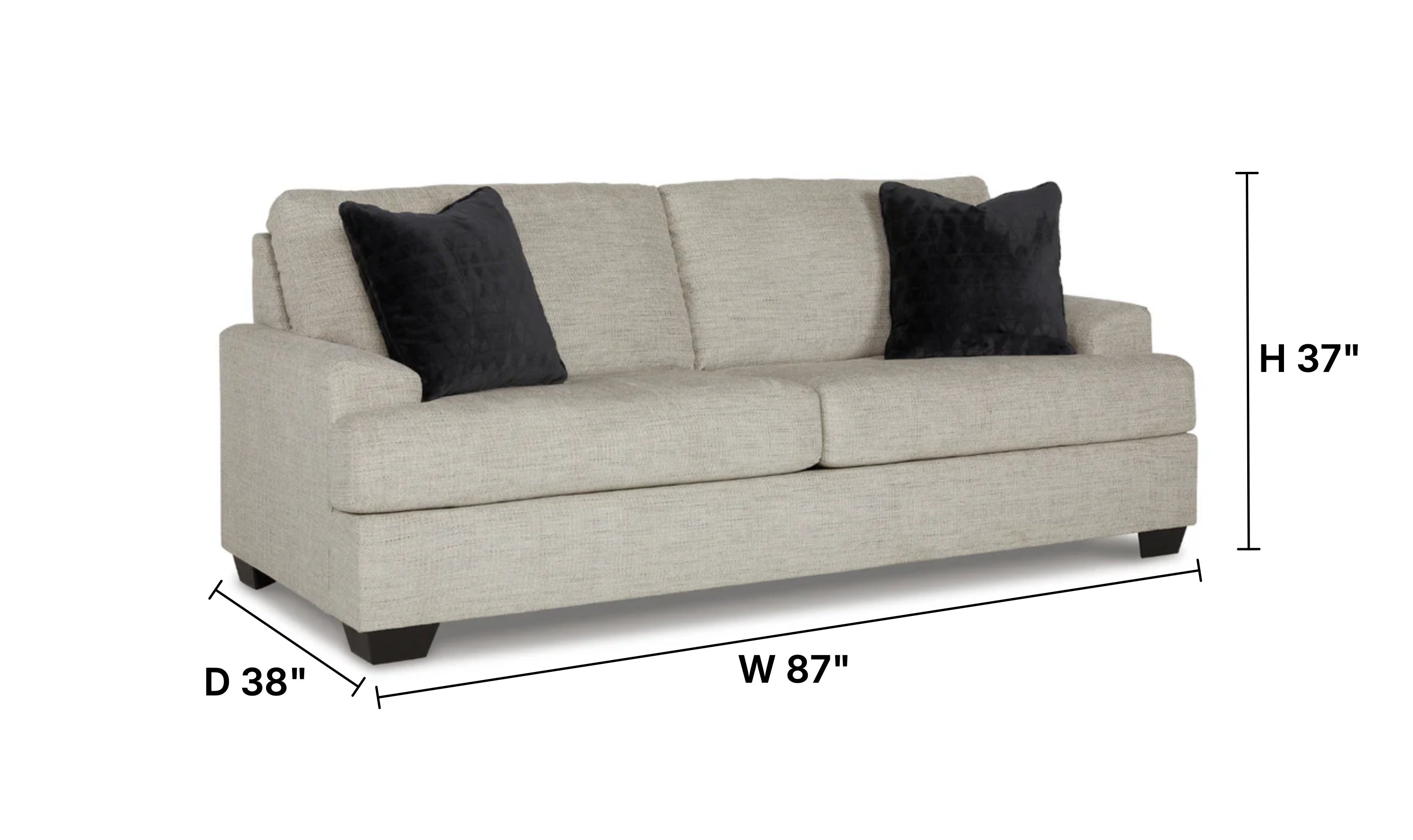 Vayda Stationary Fabric Living Room Set With Fur Accent Pillows-Jennifer Furniture