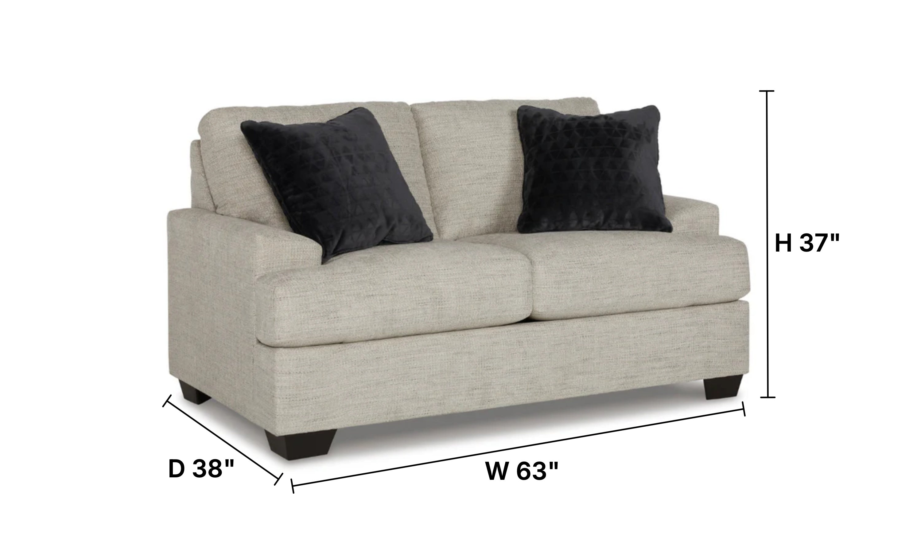 Vayda Stationary Fabric Living Room Set With Fur Accent Pillows-Jennifer Furniture