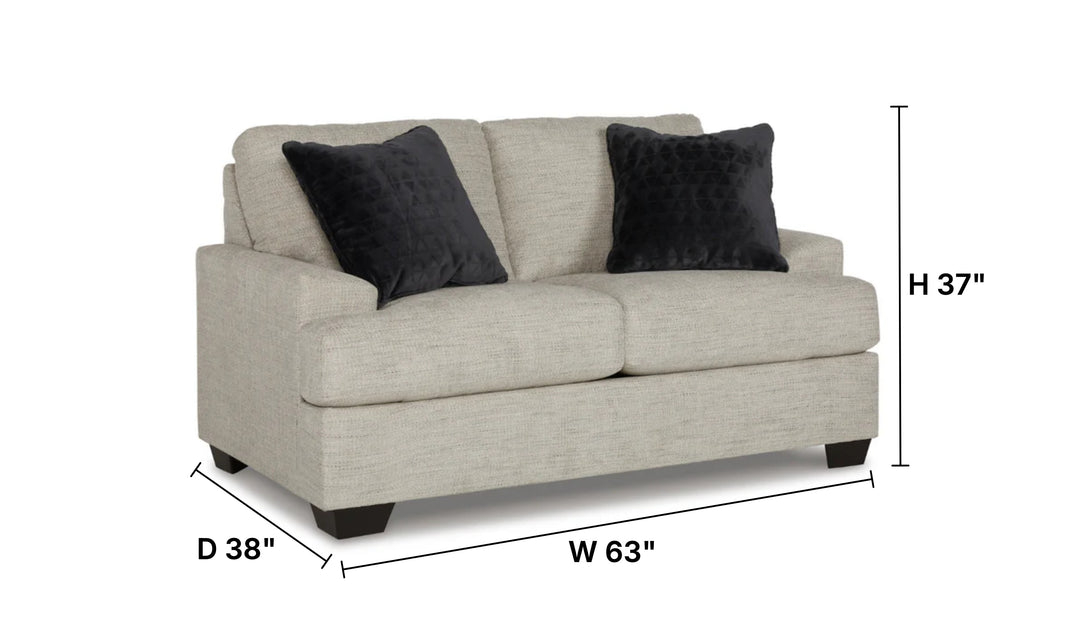 Vayda Stationary Fabric Living Room Set With Fur Accent Pillows-Jennifer Furniture
