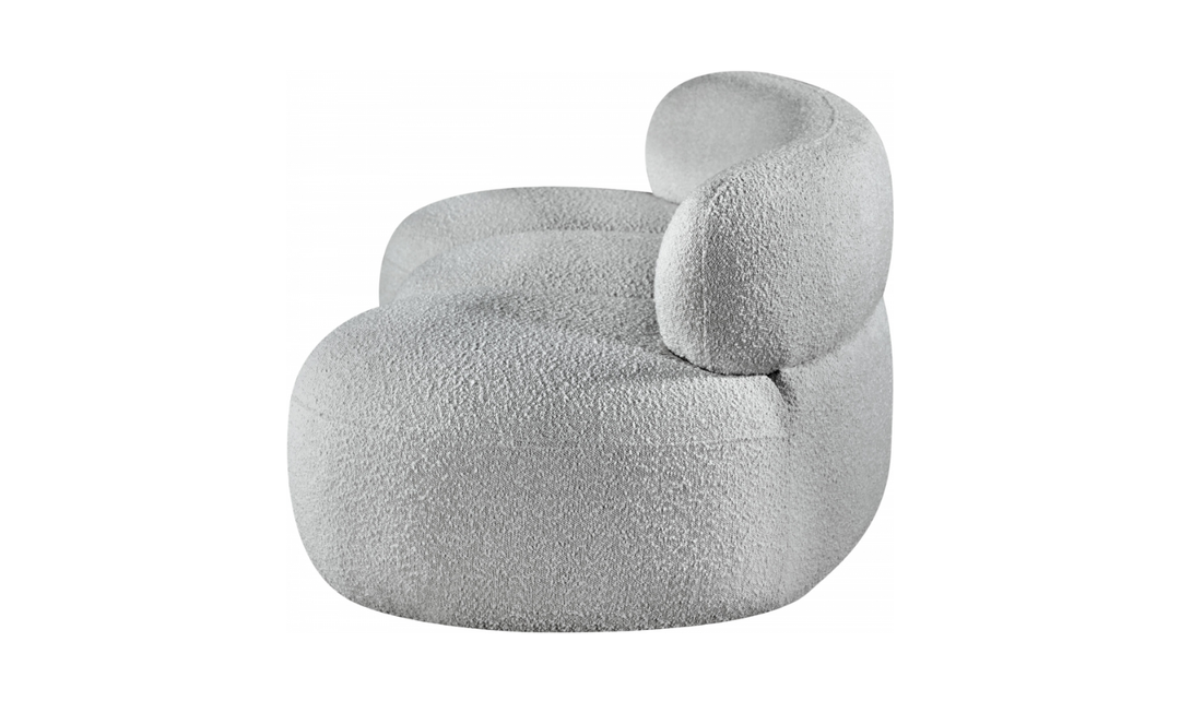 Meridian Venti 88.5 Inches Black Boucle Fabric Upholstered Sofa-Jennifer Furniture