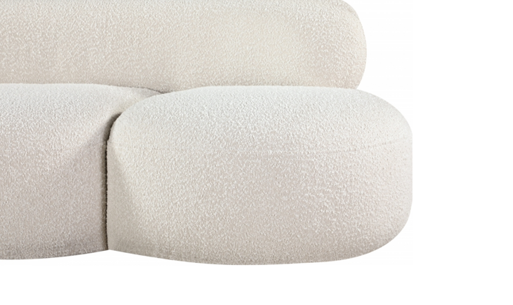 Meridian Venti 88.5 Inches Black Boucle Fabric Upholstered Sofa-Jennifer Furniture