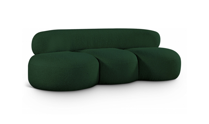 Meridian Venti 88.5 Inches Black Boucle Fabric Upholstered Sofa-Jennifer Furniture