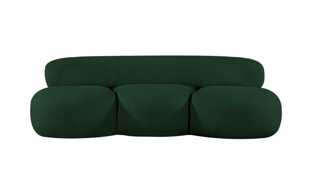 Meridian Venti 88.5 Inches Black Boucle Fabric Upholstered Sofa-Jennifer Furniture