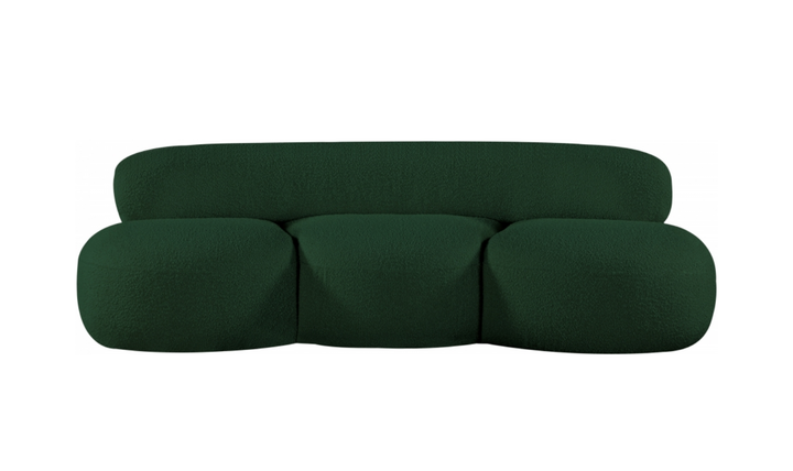 Meridian Venti 88.5 Inches Black Boucle Fabric Upholstered Sofa-Jennifer Furniture
