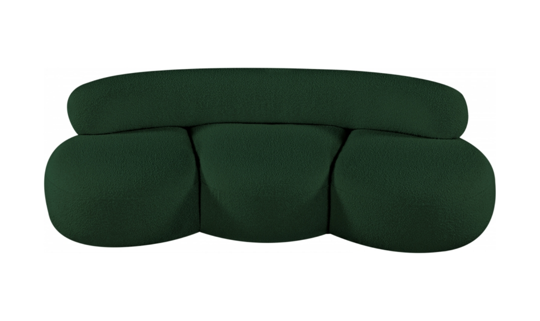 Meridian Venti 88.5 Inches Black Boucle Fabric Upholstered Sofa-Jennifer Furniture