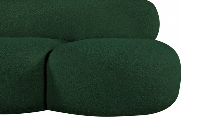 Meridian Venti 88.5 Inches Black Boucle Fabric Upholstered Sofa-Jennifer Furniture