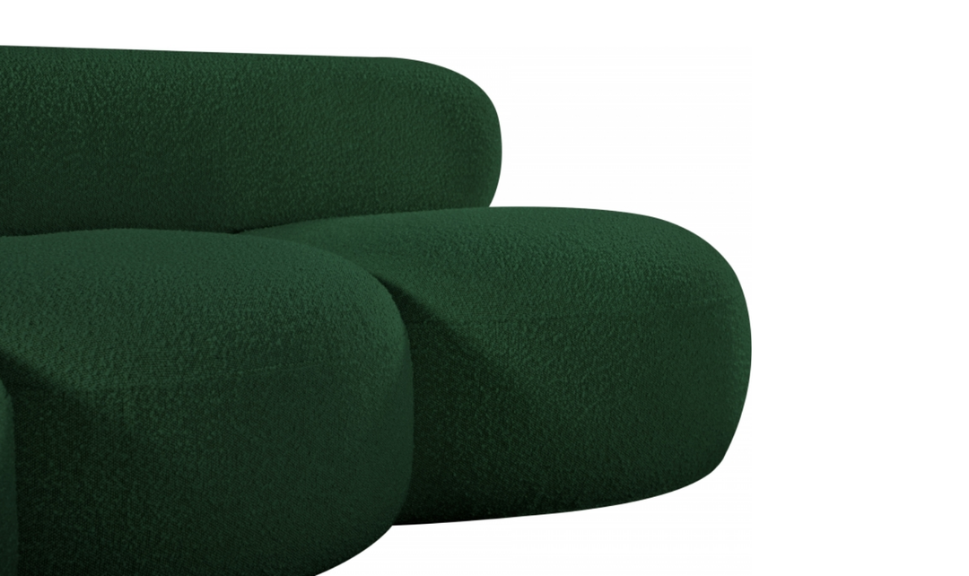 Meridian Venti 88.5 Inches Black Boucle Fabric Upholstered Sofa-Jennifer Furniture