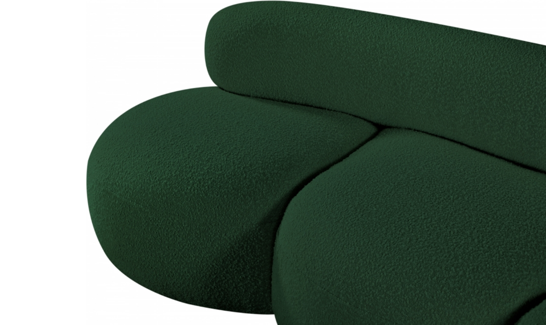 Meridian Venti 88.5 Inches Black Boucle Fabric Upholstered Sofa-Jennifer Furniture