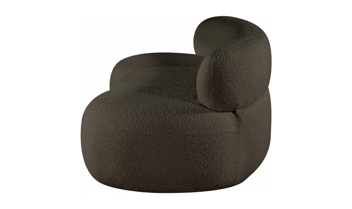 Meridian Venti 88.5 Inches Black Boucle Fabric Upholstered Sofa-Jennifer Furniture