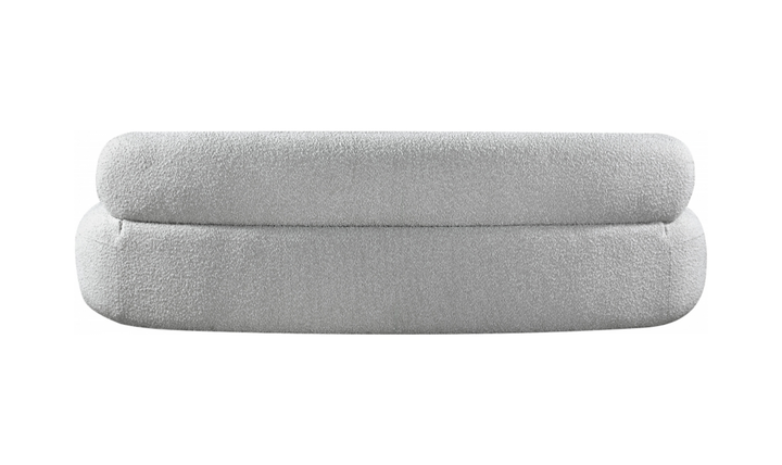 Meridian Venti 88.5 Inches Black Boucle Fabric Upholstered Sofa-Jennifer Furniture