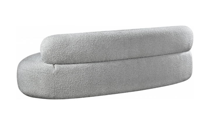 Meridian Venti 88.5 Inches Black Boucle Fabric Upholstered Sofa-Jennifer Furniture