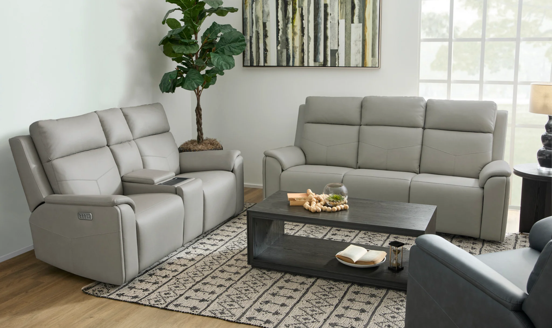 Flexsteel Vernon Fabric Power Reclining Living Room Set with Heat & Massage - Jennifer Furniture