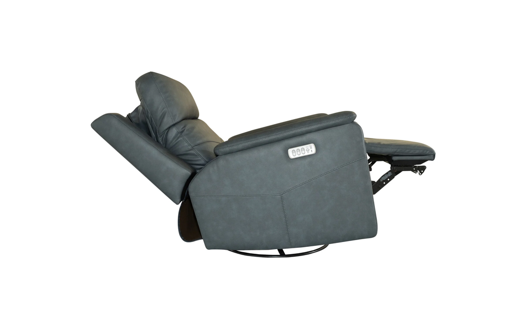Flexsteel Vernon Fabric Power Swivel Gliding Recliner Chair with Heat & Massage - Jennifer Furniture
