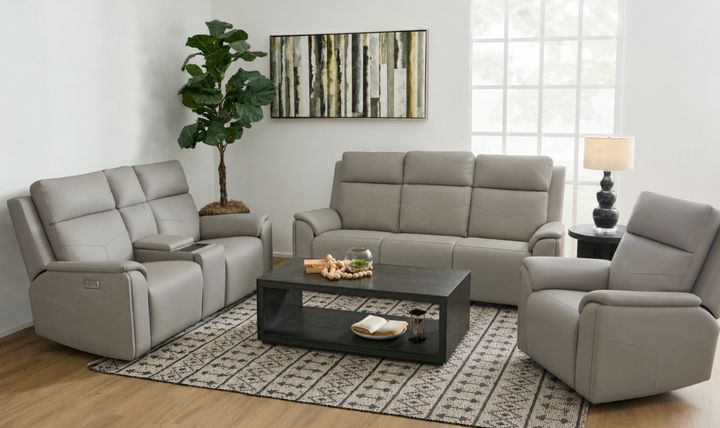 Flexsteel Vernon Fabric Power Reclining Living Room Set with Heat & Massage - Jennifer Furniture