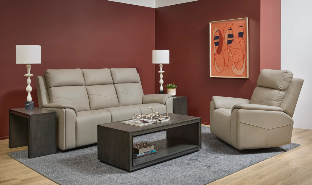Flexsteel Vernon Fabric Power Reclining Living Room Set with Heat & Massage - Jennifer Furniture